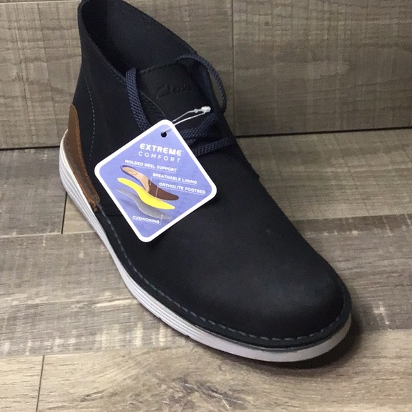 Clarks - Brahnz Mid Navy Nubuck - Picture 6 of 6